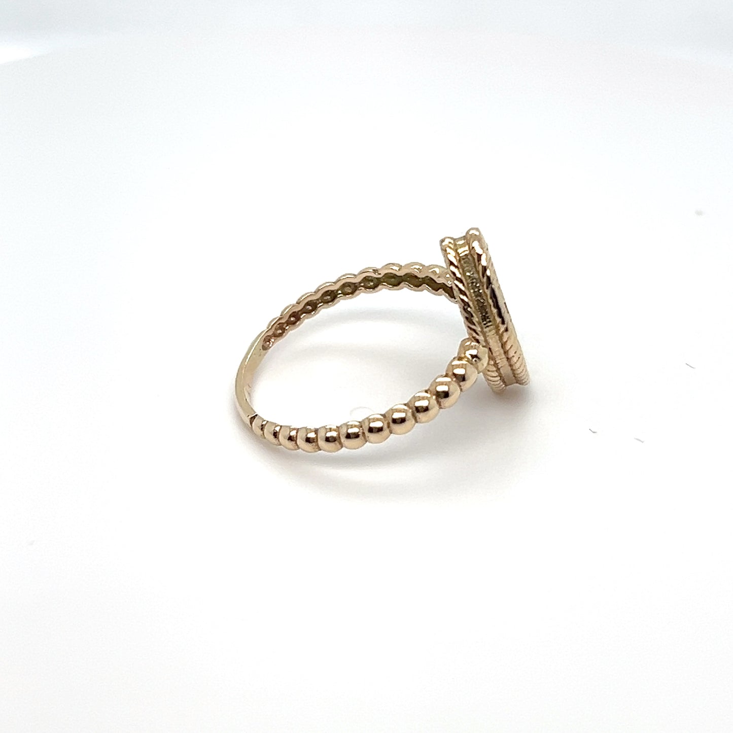 10K Yellow Gold Marquise Pavé CZ Ring – 2.5g – Size 8.5
