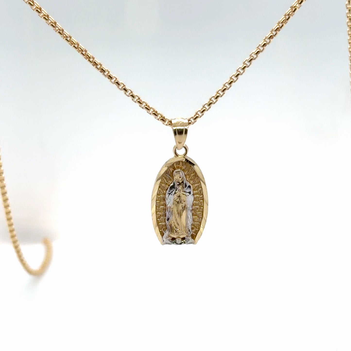 14k yellow gold Virgin Mary