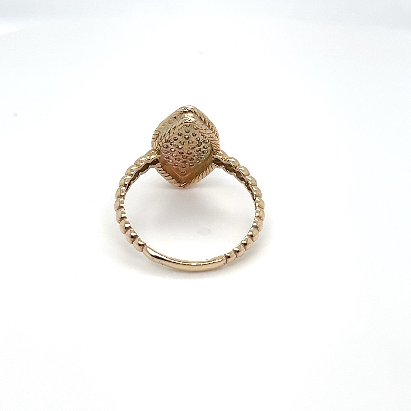 10K Yellow Gold Marquise Pavé CZ Ring – 2.5g – Size 8.5