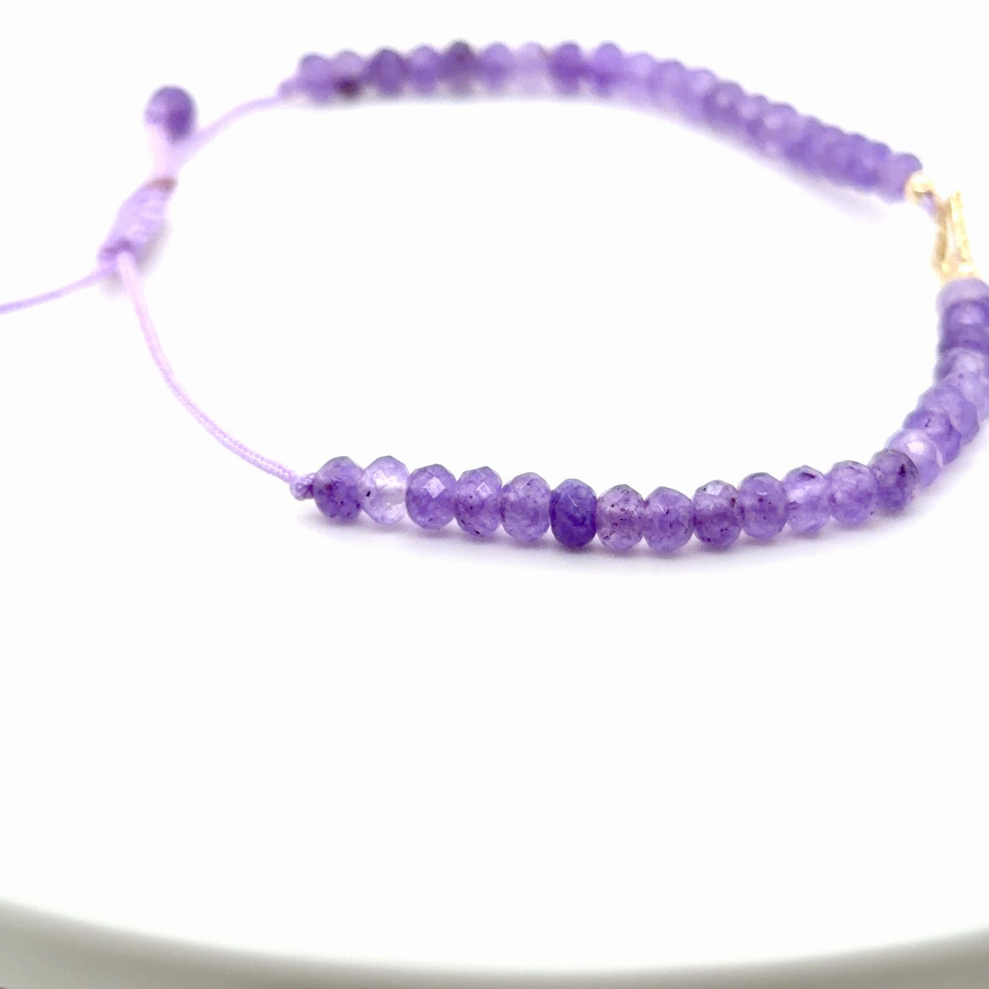 14K Gold Star Bracelet with Natural Amethyst
