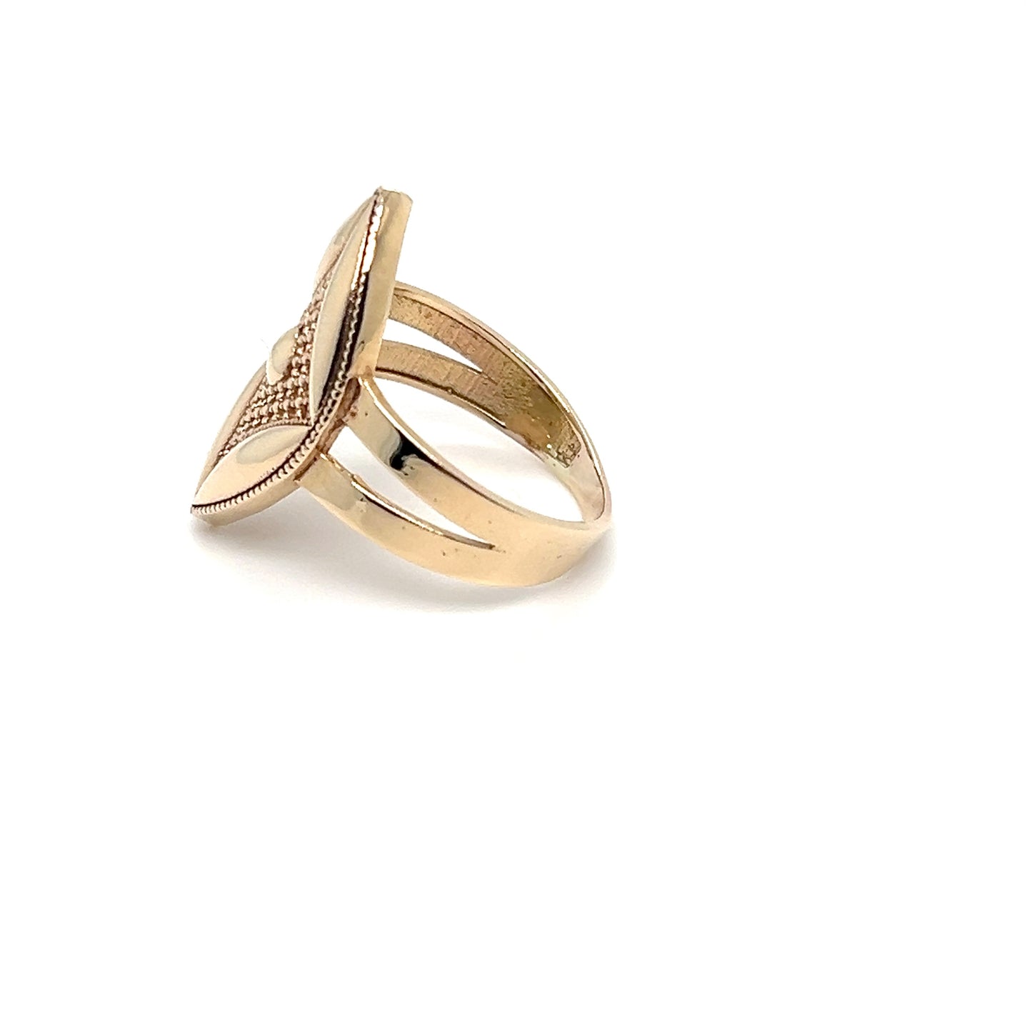 10K Yellow Gold Vintage-Inspired Ring – Size 7.75 – 3.7g