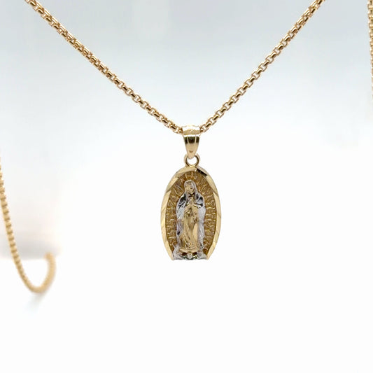 14k yellow gold Virgin Mary