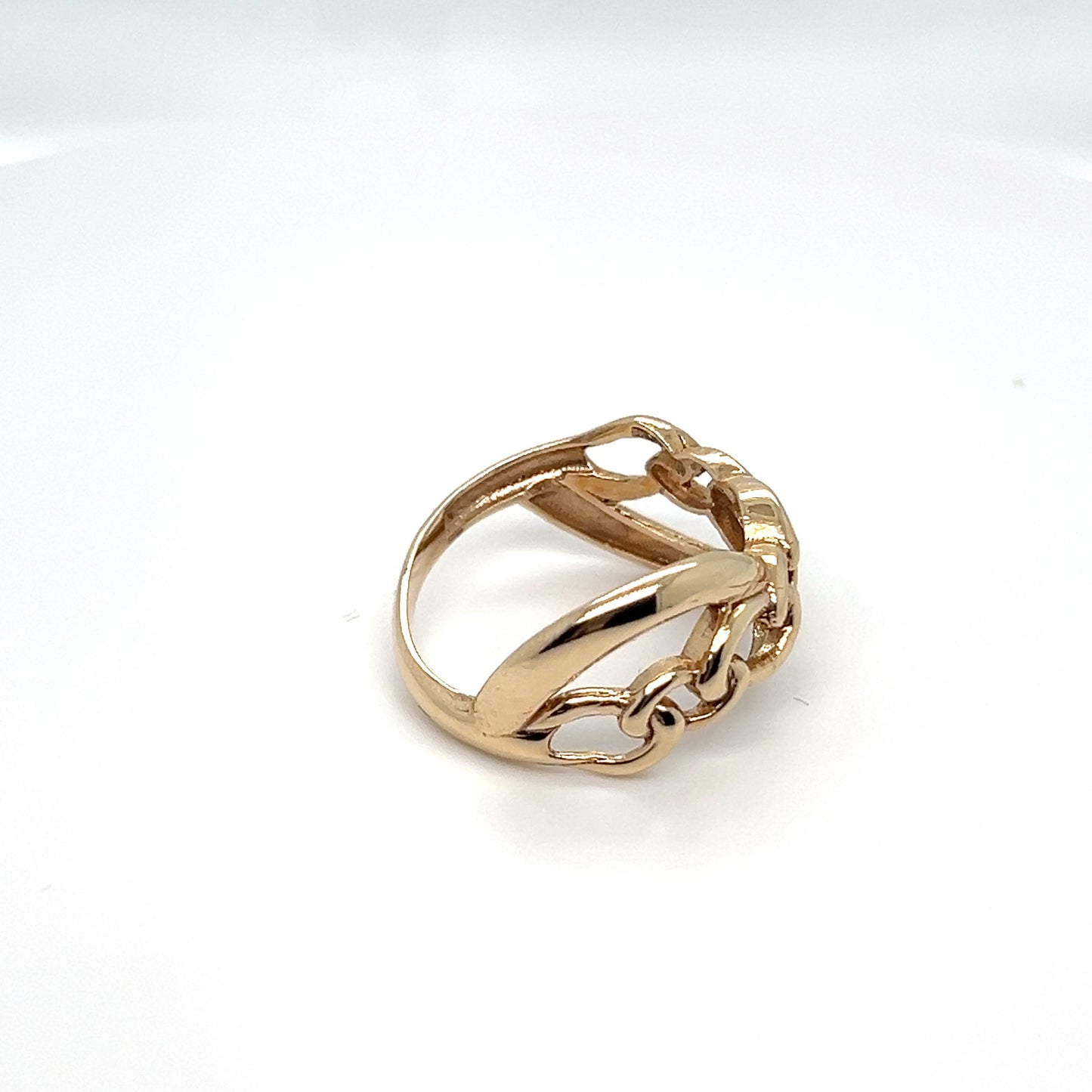 10K Yellow Gold Chain Link Ring