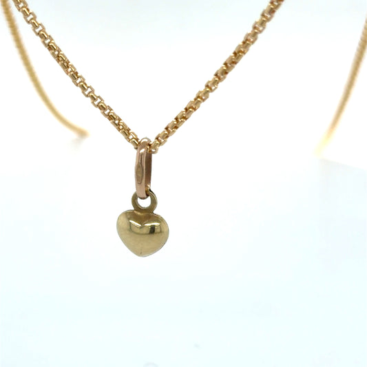 10K Yellow Gold Heart Pendant