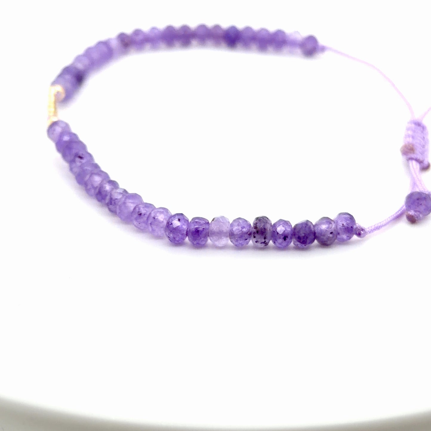 14K Gold Star Bracelet with Natural Amethyst